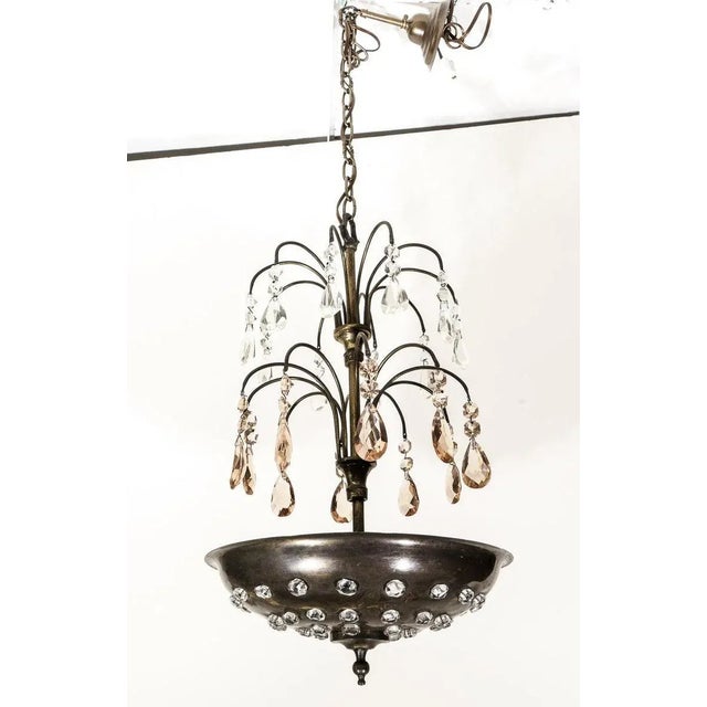 Maison Jansen Attrib "Fountain" Chandelier Art Deco For Sale - Image 12 of 13