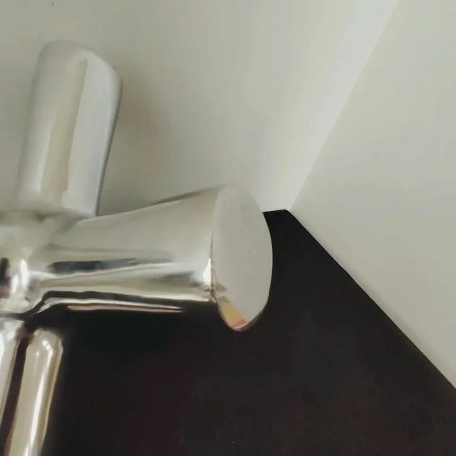 2000 - 2009 Torre & Tagus Large Contemporary Metal Chrome Jack Jacks Sculpture Decor For Sale - Image 5 of 5