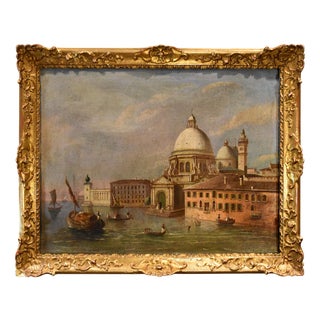 Giacomo Guardi, Venice Landscape, 1830, Oil on Canvas, Framed For Sale