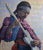 Textile Christina Major Oil on Canvas “Jimi” by Christina Major 56 x 66 2025 For Sale - Image 7 of 12