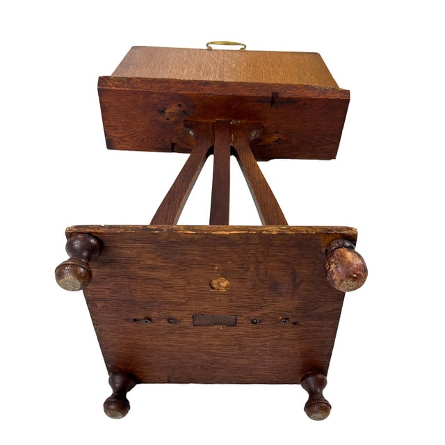 Antique 1900s Arts and Crafts Quartersawn Oak Double-Sided Duet Music Stand W/ Lyre Shaped Pedestal For Sale - Image 18 of 18