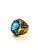 Late 20th Century Bochic "Orient" Vintage London Blue Topaz & Sapphire Ring Set 18K & Silver For Sale - Image 5 of 8