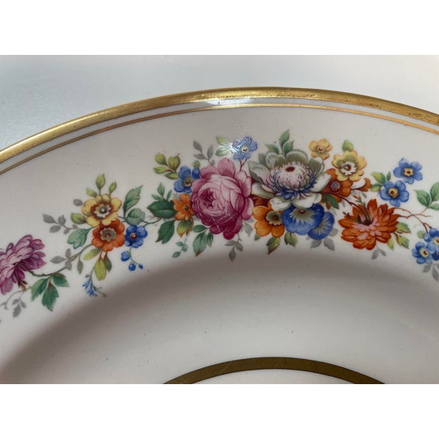 Early 20th Century Vintage English Dinner Plates - Floral Porcelain - Johnson Brothers - Set of 9 For Sale - Image 5 of 9