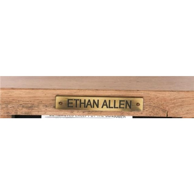 1990s Ethan Allen Emanuel Demilune Sideboard Console Buffet Credenza Distressed For Sale - Image 10 of 13