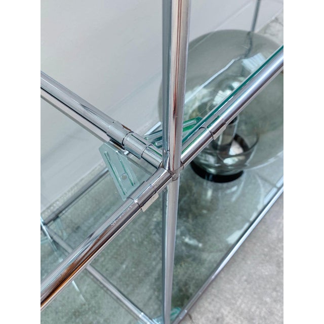 Gold Abstracta Modular Shelf in Chrome and Glass by Poul Cadovius for Royal System, Denmark, 1960s For Sale - Image 8 of 11