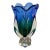 Royal Gallery Cobalt & Emerald Art Glass Tulip Vase, Poland 1999 For Sale