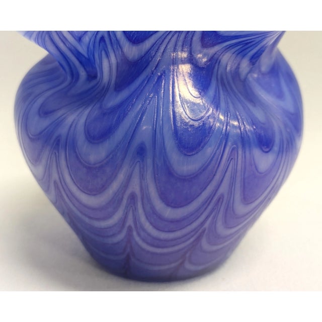 Purple Czech Bohemia Art Glass Bowl For Sale - Image 8 of 11