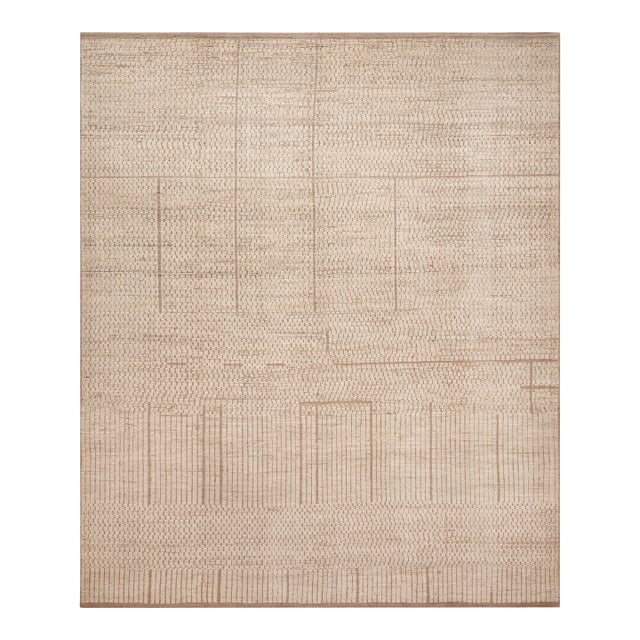 Nazmiyal Collection Contemporary Neutral Tone Rug For Sale
