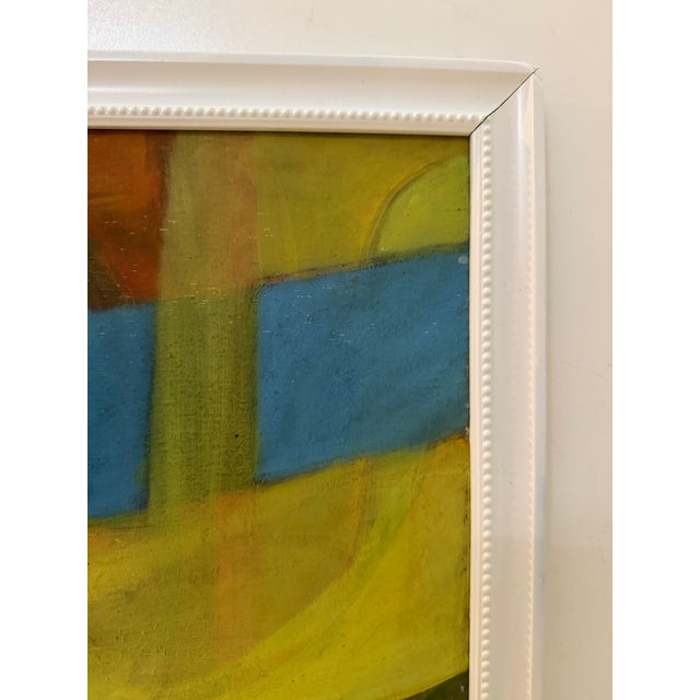 Vintage Abstract Geometric Painting, Signed For Sale - Image 4 of 12