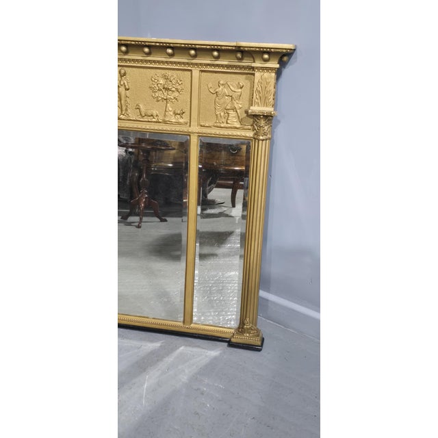 Hollywood Regency Regency Gilt Overmantle Mirror, 1815 For Sale - Image 3 of 12