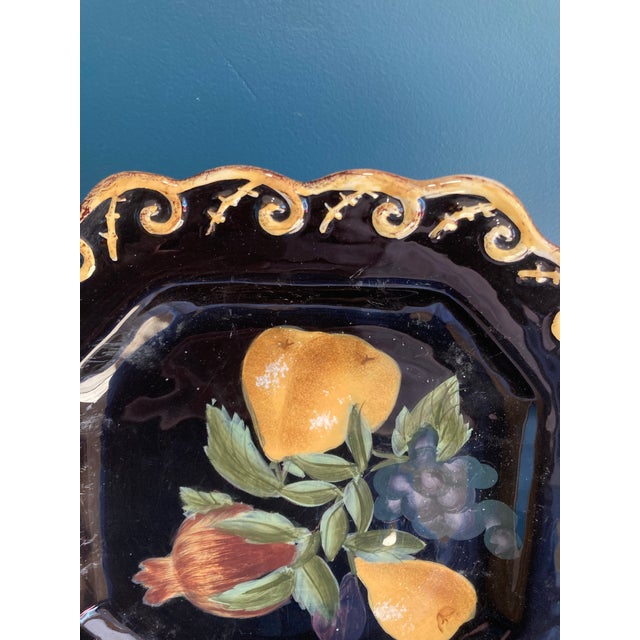 Late 20th Century Raymond Waites Black and Gold Fruit Salad Plates – Set of 6 For Sale - Image 4 of 12
