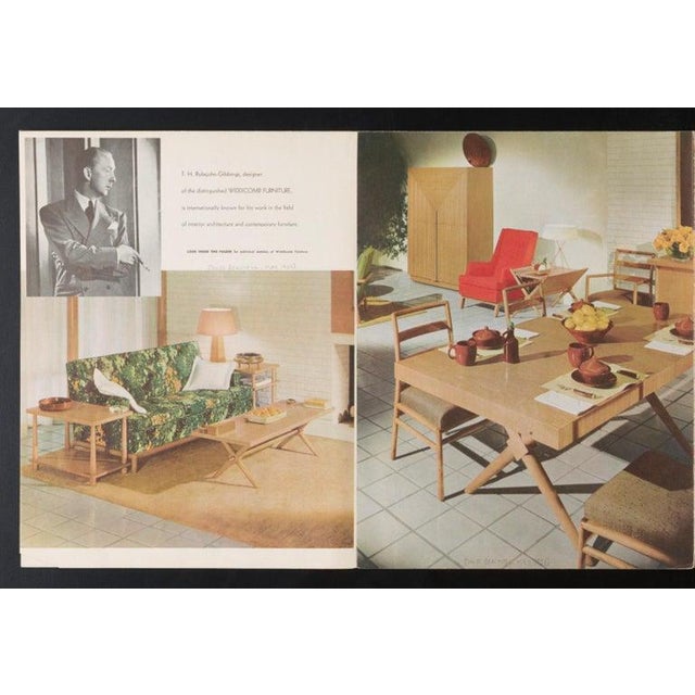 1950s T. H. Robsjohn-Gibbings Mid-Century Modern Magazine Rack Side Table, Widdicomb For Sale - Image 9 of 12