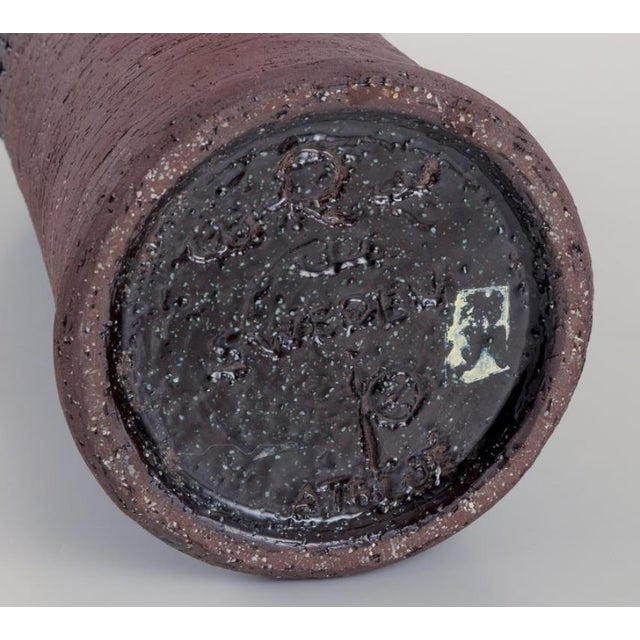 Large Swedish Ceramic Vase by Inger Persson for Rörstrand Atelje, 1960s For Sale - Image 6 of 7