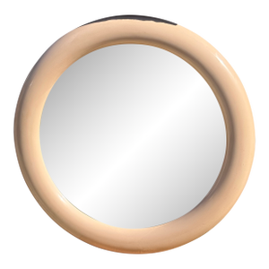1980 Large Lacquered Peach Mirror in the Style of Karl Springer