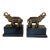 Pair Bronze Elephant Bookends on Black Base for Palm Beach Regency, Ralph Lauren Style, British Colonial or Chinoiserie Styles For Sale
