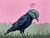 Masks We Wear, to Transform by 3rd Version (Ben Patterson) | Oil on cradled panel Bird wearing a mask. For Sale In Denver - Image 6 of 10