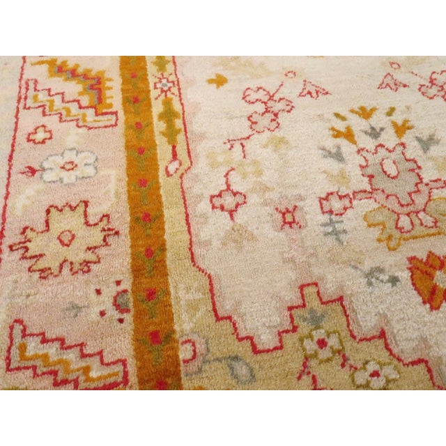 Rustic Galerie Shabab Collection Early 20th Century Turkish Oushak Accent Rug For Sale - Image 3 of 6