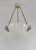 Maynadier & Degue French Art Deco 3-Armed Chandelier - 1930s Nickeled Bronze & Frosted Glass For Sale - Image 6 of 18