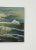 A Vintage oil on canvas of waves with the sun in a cloudy sky, signed in lower right corner, E. I. Brandt.