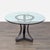 Modern Kreiss Eros Round Glass Dining Set With 4 Wood Chairs For Sale - Image 3 of 8