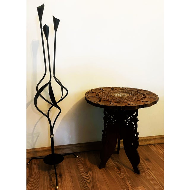 Large Floor Candleholder in Metal, 1950s For Sale - Image 17 of 18