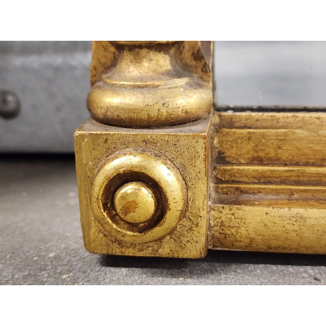 Antique Early 20th Century Federal Style Eglomise Giltwood Mirror For Sale - Image 12 of 17