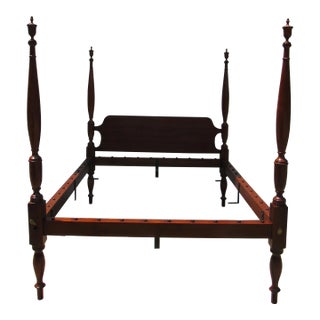 1990s Henkel Harris Queen Cherry Poster Bed Designer For Sale