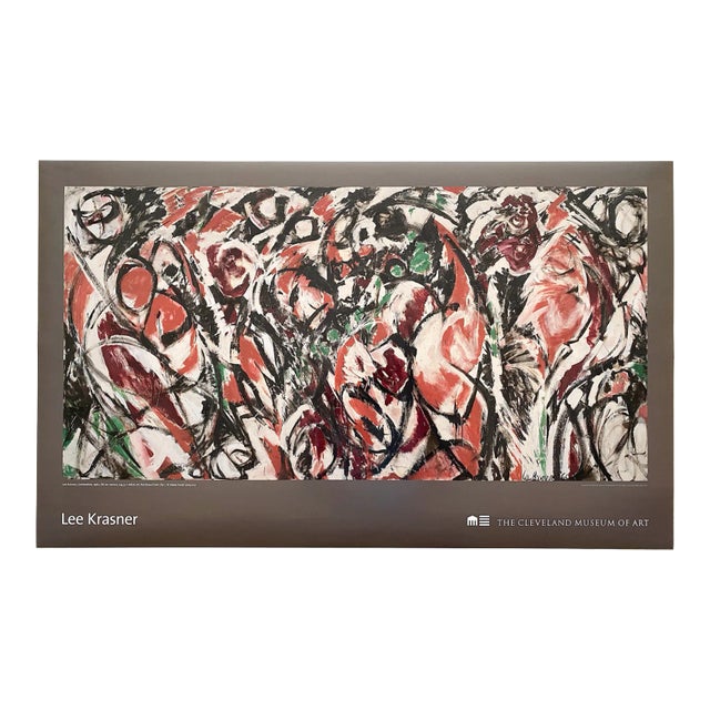 Lee Krasner Foundation Abstract Expressionist Offset Lithograph Print Museum Poster " Celebration " 1960 For Sale