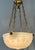 Metal Neoclassical Style Cast Glass and Brass Pendant Light Fixture, Circa 1910 For Sale - Image 7 of 9