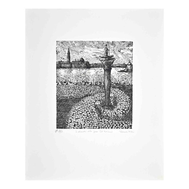 Amedeo Tedeschi Toschi, The Disasters of Peace, Tourism, 1990s, Etching For Sale