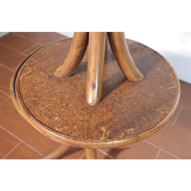 Vintage Pair Bent Rattan Occasional Side Table Boho Bohemian Tiki Eclectic 60's 70's Ficks Reed Style For Sale - Image 9 of 9