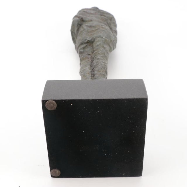Alberto Giacometti Pair of Vintage Brutalist Style Patinated Bronze Tall Figures After Alberto Giacometti For Sale - Image 4 of 12