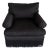Mid Century Modern Black Down Stuffed Club Chair - 1 of a Pair For Sale