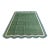 Handmade Cotton Scalloped Green Rug - 12'x15' For Sale
