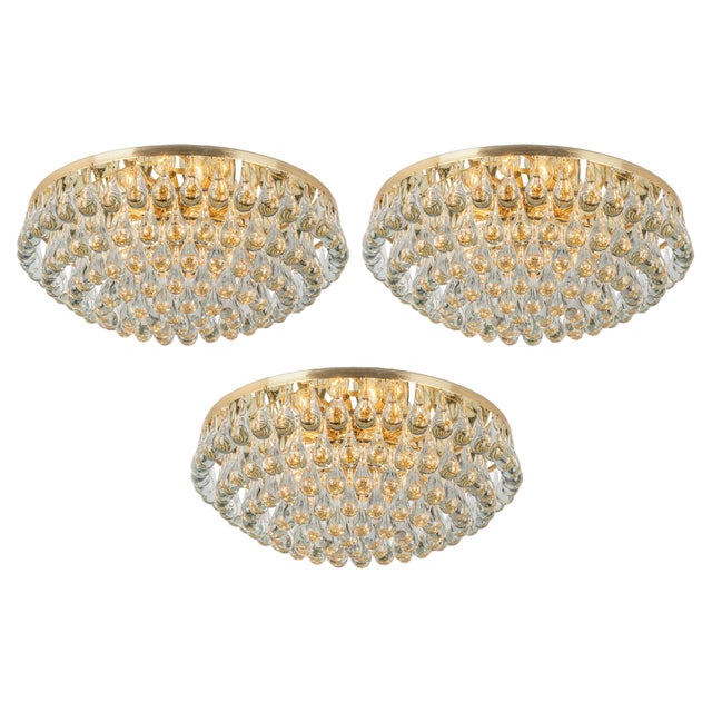 Murano Glass Tear Drop Chandelier by C. Palme, Germany, 1970s For Sale