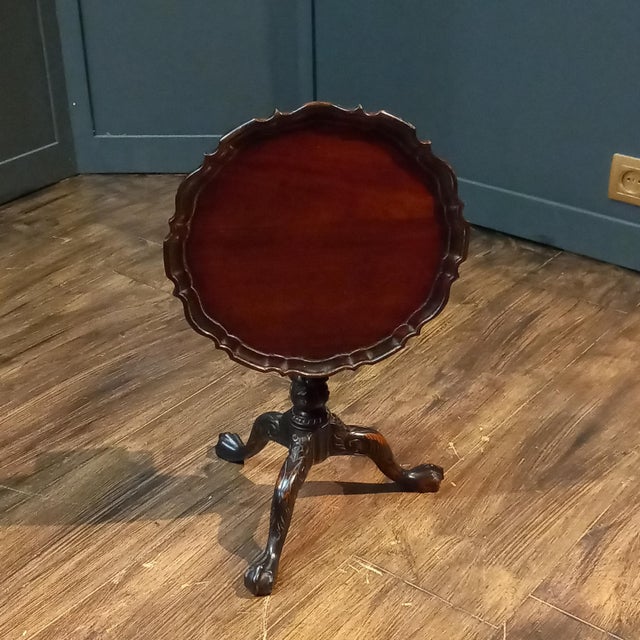 Antique Georgian Mahogany Tilt-Top Side Table, 1904 For Sale - Image 9 of 17