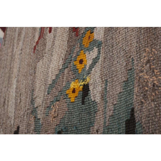 Vintage Anatolian Gabbeh Lion Kilim Rug 6'6'' X 11'1'' For Sale - Image 10 of 12