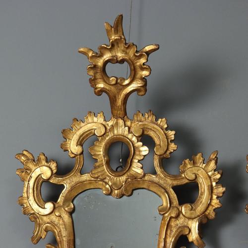 Small Carved Wooden Mirrors, Set of 2 For Sale - Image 3 of 11