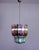 Fantastic and big murano chandelier made by 107 murano crystal multicolored prism in a nickel metal frame. period: late xx...
