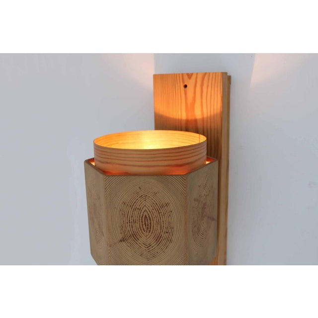 Vintage Wall Lights in Pine by Leif Wikner, Sweden, 1970s, Set of 2 For Sale - Image 9 of 13