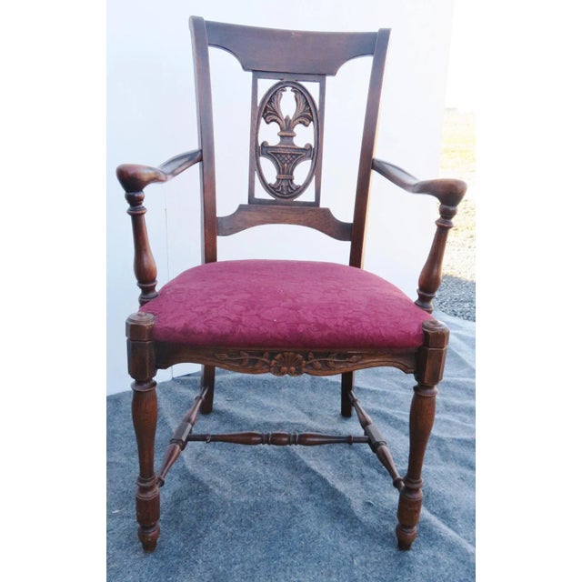 Early 20th Century French Oak Carved Dining Chairs-Set of 6 For Sale - Image 5 of 12