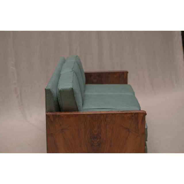 Art Deco 3-Seater Sofa in Burlwood, 1930s For Sale - Image 6 of 18