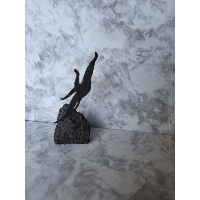 1980s Mid-Century Modern 1960s Bronze Fish Sculpture For Sale - Image 5 of 12
