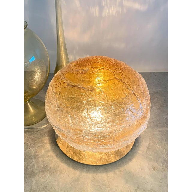 Metal Primordiale Table Lamp with Amber Murano Glass Sphere from Venini, 2011 For Sale - Image 7 of 11