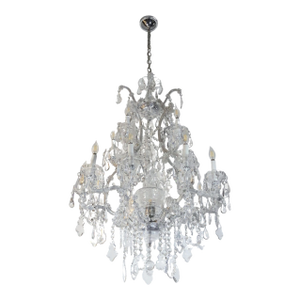 Late 20th Century 15 Light Marie Therese Crystal Chandelier