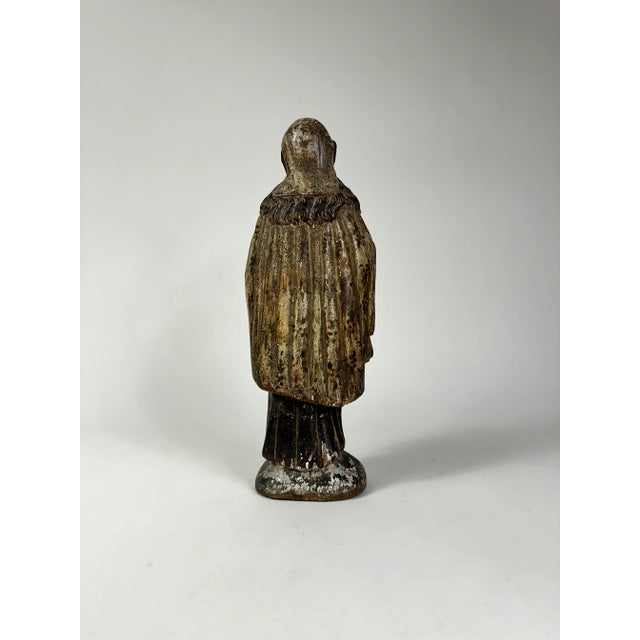 Spanish 19th Century Antique Spanish Colonial Santos Figure With Glass Eyes For Sale - Image 3 of 6