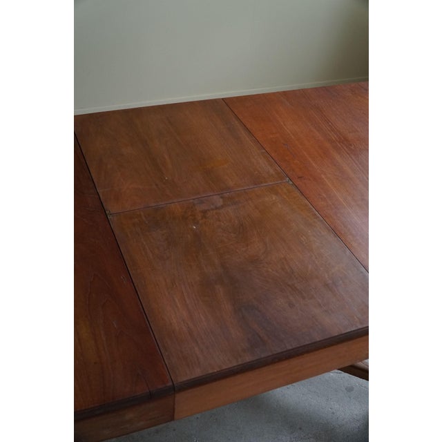 Gold Vintage Art Deco Dining Table in Teak, 1940s For Sale - Image 8 of 18