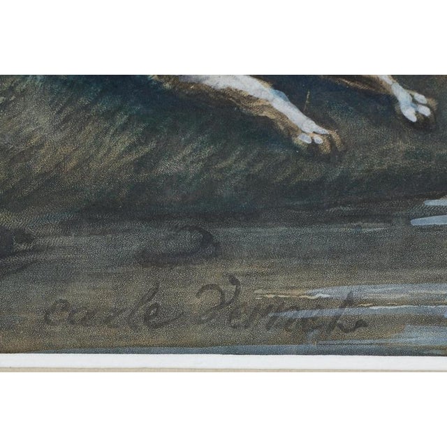 Carle Vernet, Hunting Scene, Colored Engravings Enhanced with Gouache, 1830, Set of 2 For Sale - Image 13 of 18