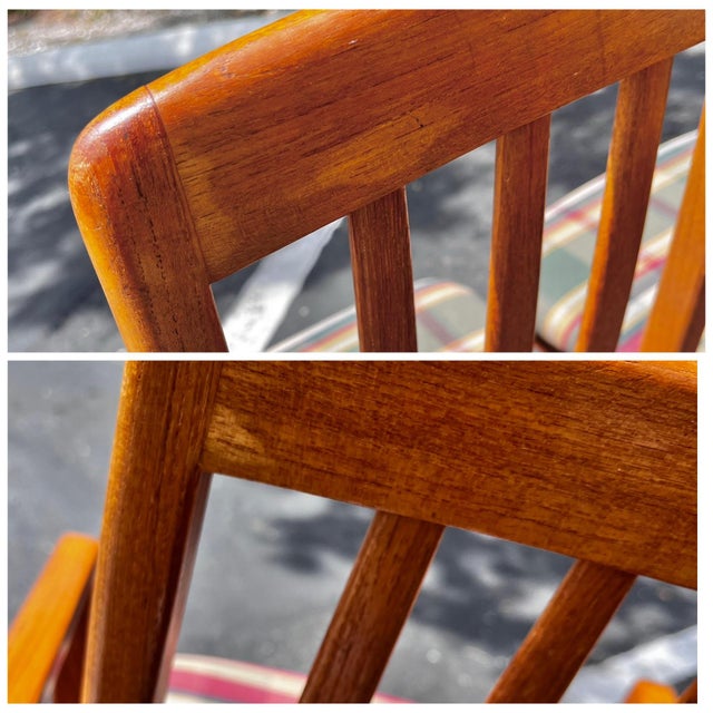 Mid Century Modern Dining Chairs | Benny Linden Style Set of Six With Armchairs For Sale - Image 12 of 12