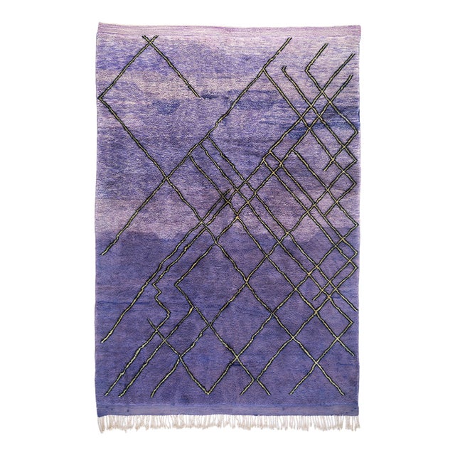 Hand-Knotted Wool Rug by Azele Studio For Sale